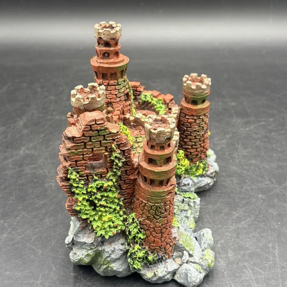 Aquarium Castle Heavy Red Brick Vibrant Colors